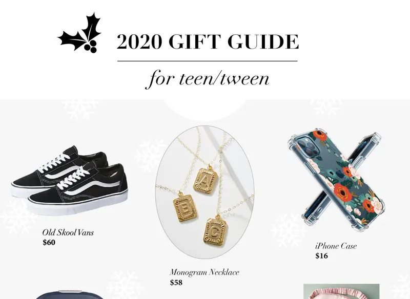 2020 Gift Guide: FOR TEEN/TWEEN
