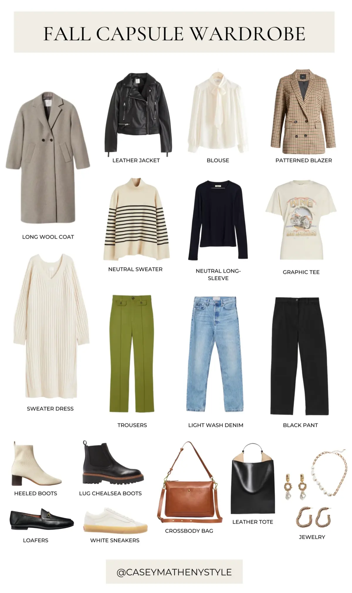 this is a fall capsule wardrobe